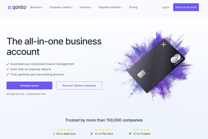 Qonto website preview